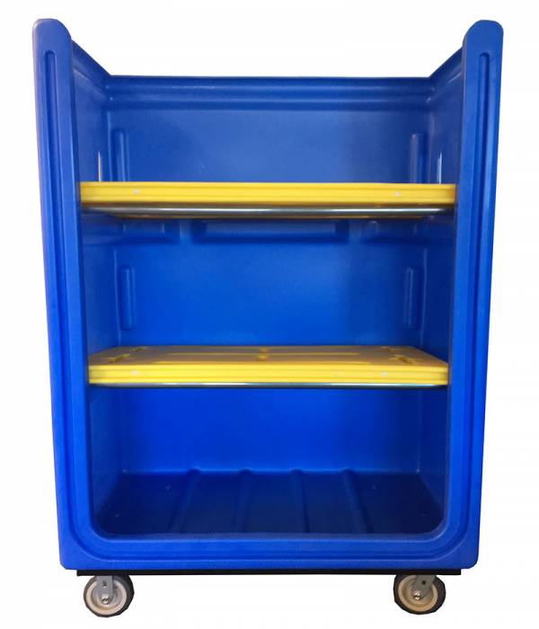 laundry truck with custom shelves