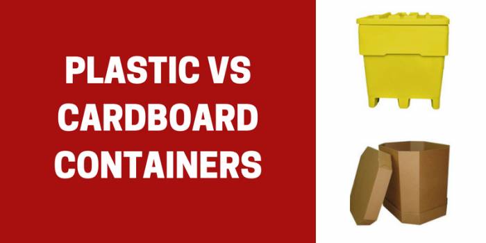 cardboard vs plastic bulk containers